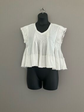 Anthropology Womens White Shirt